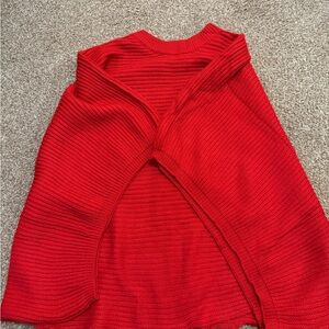 Women's Boutique Red Poncho
